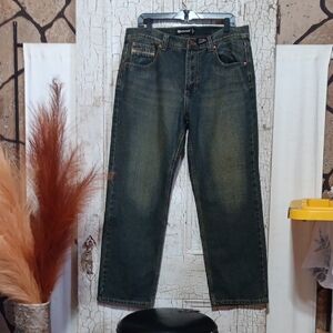Classic Green Straight Fit Jeans